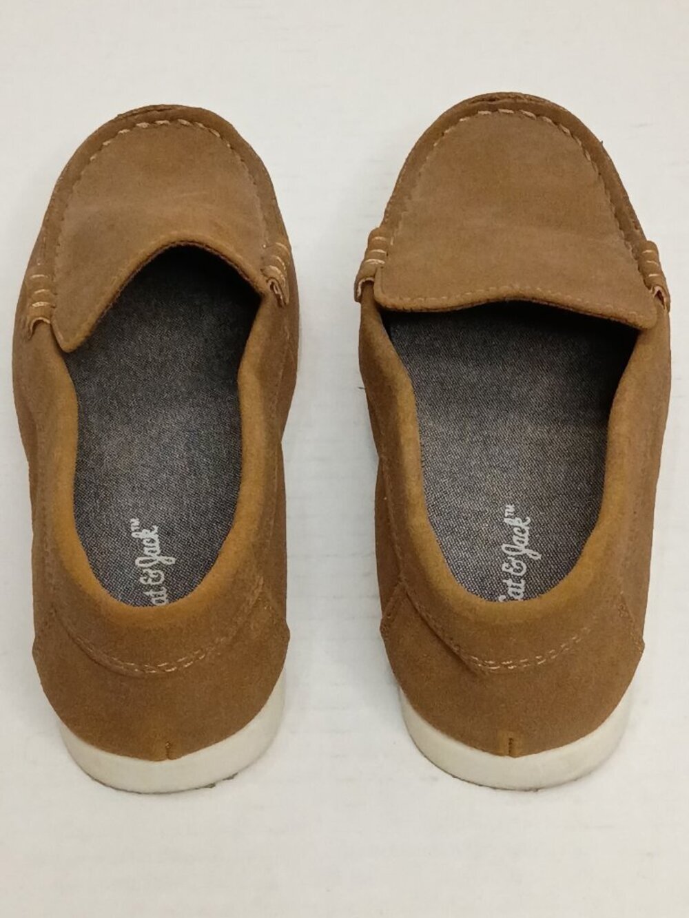 Cat & Jack Boys Alden Faux Suede Slip-On Loafers Size 13 Cognac - Picture 3 of 7